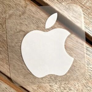 White Apple Logo Sticker